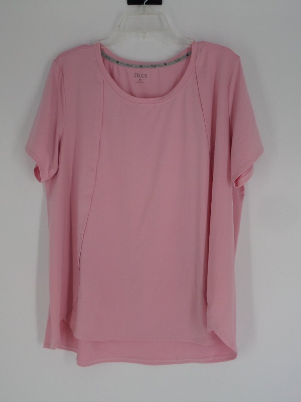 Zelos Curvy Woman's Pink Short Sleeve Top SZ 1X Pre Owned